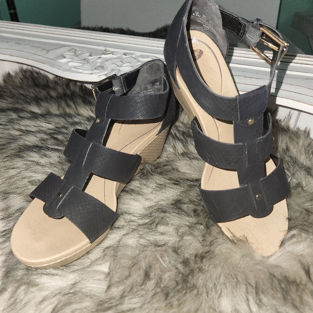 Dr. Scholls Black wedge sandals - Picture 2 of 7